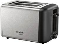 Bosch DesignLine TAT3P420 - Brødrister - 2 skive - 2 Holdere - rostfritt stål/sort
