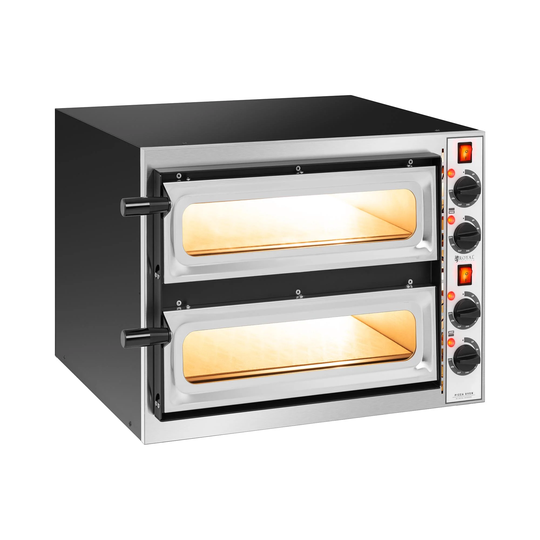 Pizzaugn - 2 kammare - 2 x Ø 32 cm - Glasdörr