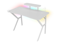 GENESIS Holm 320 RGB, rak, konkav form, MDF, metall, spel, vit
