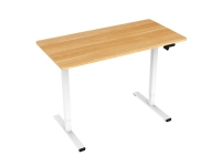 Hæve-sænkebord Miniflex 120x60 cm eg/hvid - manuel højdejustering