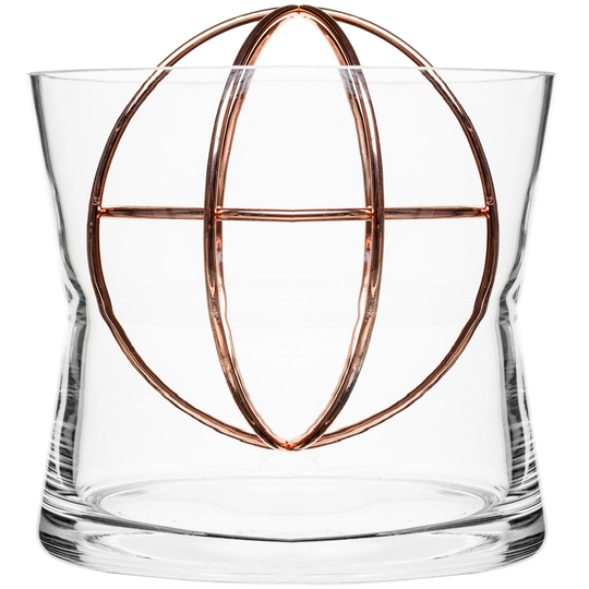 Born in Sweden Sphere vase, large, rostfritt stål, kopparpläterad