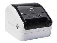 Brother QL-1100c - Etikettskrivare - direkt termisk - Rulle (10,36 cm) - 300 x 300 dpi - upp till 110 mm/sek - USB 2.0 - kniv - vit, glänsande svart