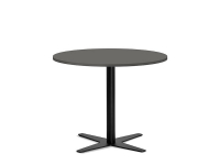 Bord Amy Ø900 H752 mm, antracit laminat Vit ram