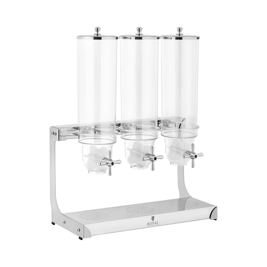 Müslidispenser - 3 x 3,5 l - plast - Royal Catering