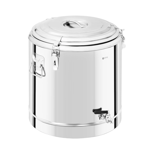 Termosbehållare med kran - 50 l - rostfritt stål