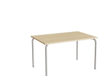 Bord Jerka 322, 1200x800 mm, birk laminat, alugråt stel