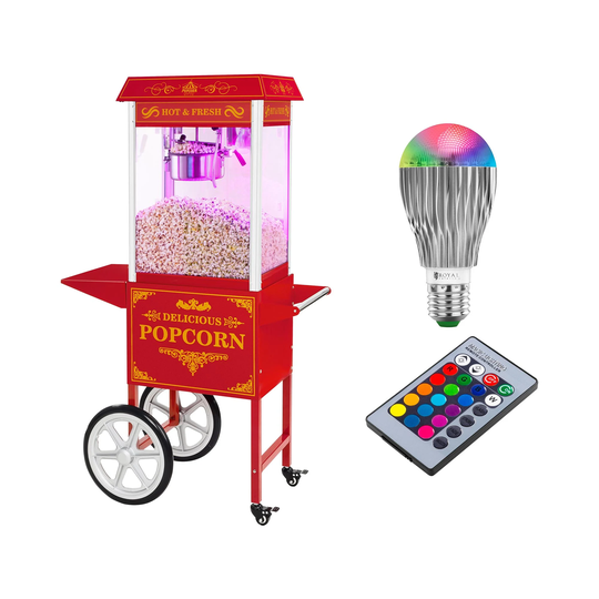 Popcornmaskin - set - retrodesign - röd