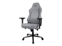 Arozzi Primo - Stol - ergonomisk - fåtölj - armstöd - vridbar - svängbar - aluminium, vävt material, metallram - grå