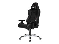 AKRACING PREMIUM - Stol - armstöd - T-formad - vridbar - aluminium, stål, skum med hög densitet, PU-syntetläder - svart