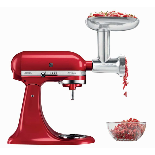 KitchenAid Artisan KSM175PSEWH Vit + Köttkvarn Metall