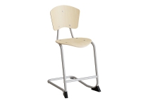 Stol Nian, 570 mm, Birk finér, alugrå ben