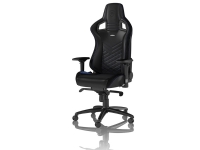 Noblechairs EPIC - Stol - ergonomisk - armstöd - svängbar - nylon, polyuretan, skum, konstläder av polyuretan - svart, blått
