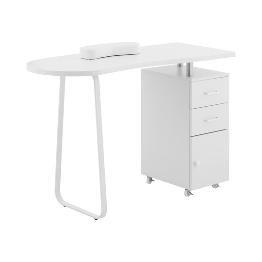 Nagelbord - 2 lådor - 4 hjul