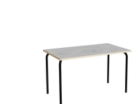 Bord Jerka 322, 1200x700 mm, ljusgrå linoleum, sort stel