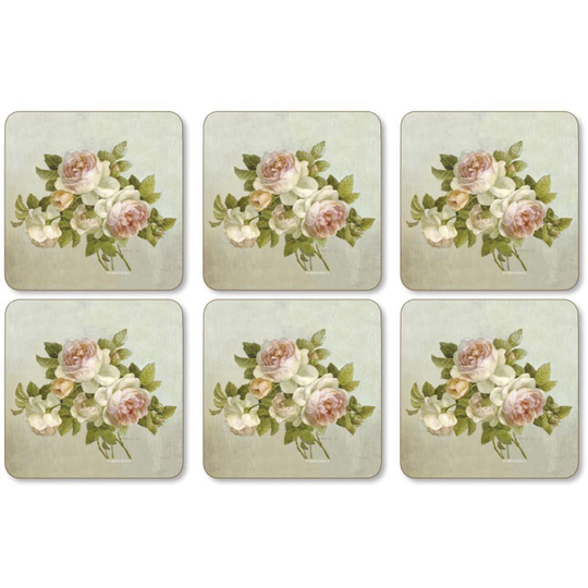 Pimpernel Antique Rose Glasunderlägg 6-pack