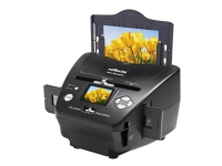 Reflecta 64220, 1800 x 1800 dpi, 24 Bit, Film-/skjutskanner, svart, LCD, 6,1 cm (2,4) Läser max 32 GB minneskort.