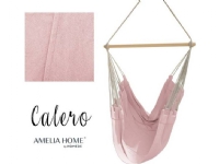 AmeliaHome Brazilian Hammock, CALERO, Light Pink/White, 100x130x100 cm