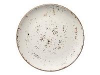 Tallrik platt Bonna Grain Ø30cm porslin vit med brunt stänk (6 st)