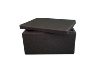 Termokasse sort med låg 40x30x21 cm 12 ltr p-eps