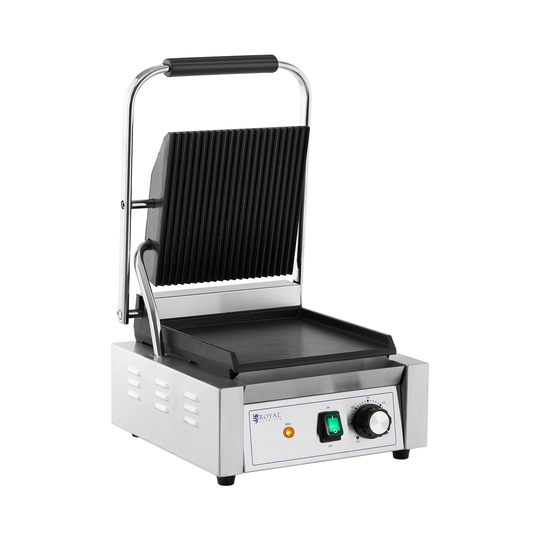 Kontaktgrill - Räfflad/slät - Royal Catering - 1,800 W