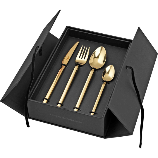 Broste Copenhagen Tvis Titanium Rose Gold, bestickset m. 16 delar