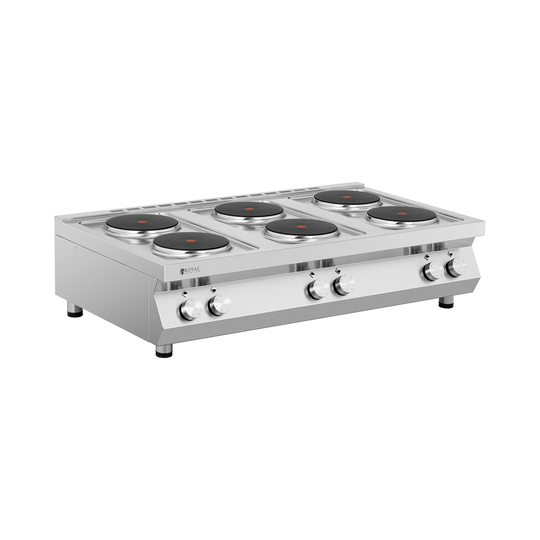 Elektrisk kokplatta - 15 600 W - 6 plattor