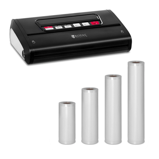 Vakuumförpackare set med 4 rullar vakuumpåsar 15 - 30 cm - ABS 32 - cm - Black Edition